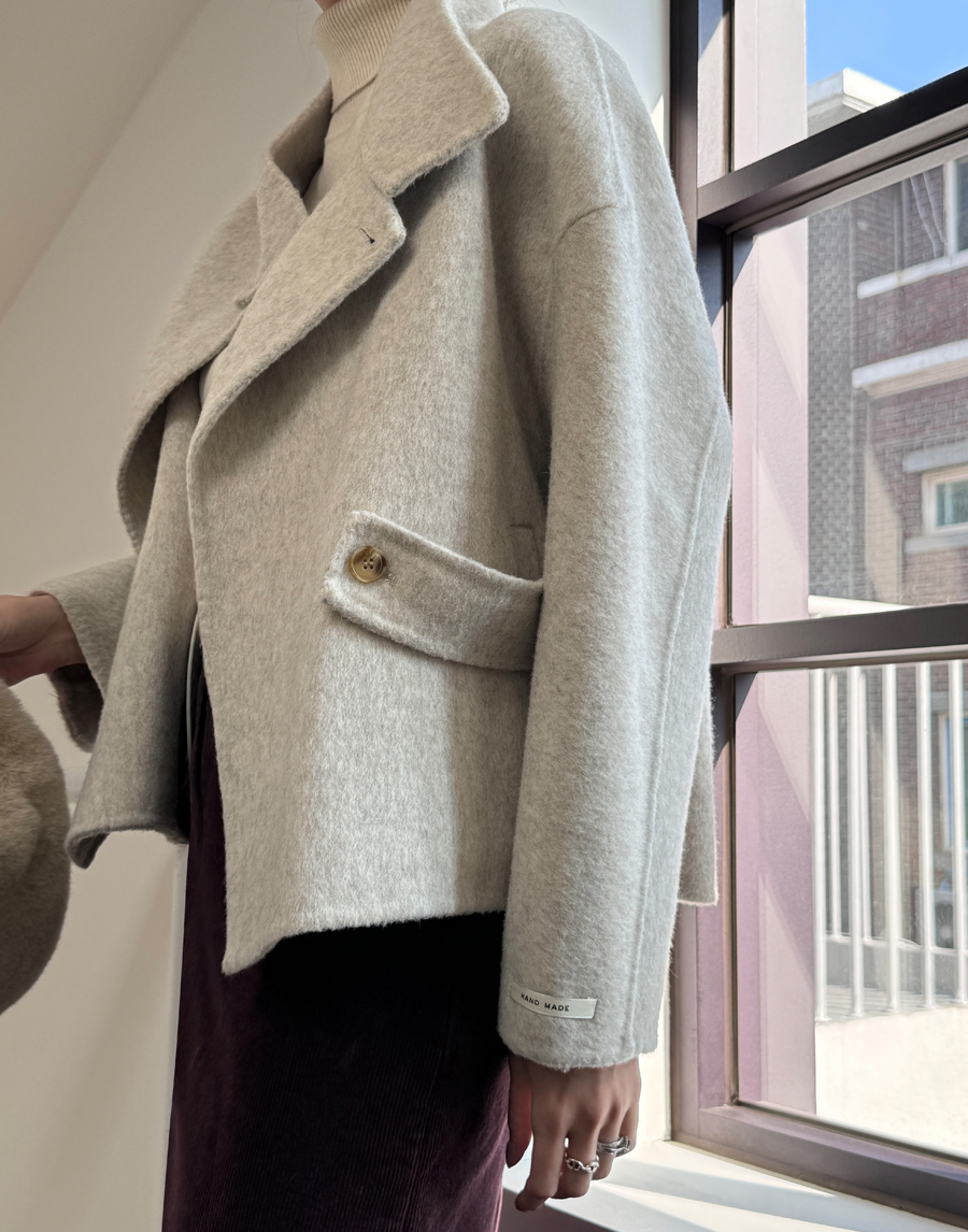 [HAND MADE] 라엘 하이넥 숏코트 상세 이미지 33